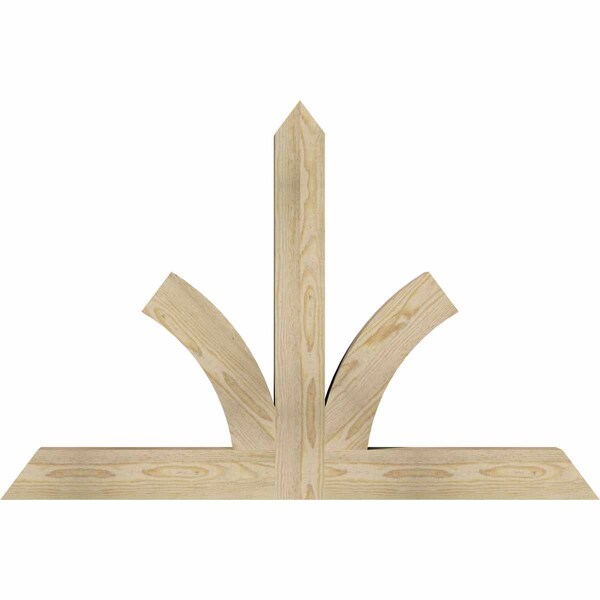 Ekena Millwork Richland Rough Sawn Timber Gable Bracket, Douglas Fir, 48"W x 32"H x 4"D x 4"F, 16/12 Pitch GBW048X32X0404RIC00RDF - main